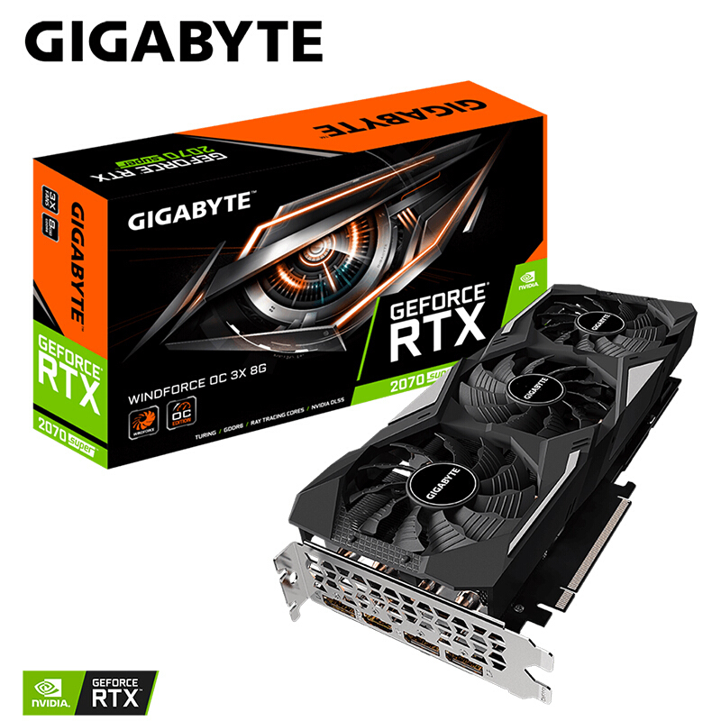 技嘉(GIGABYTE)RTX207SUPER WF3OC 8G 3X 256bit GDDR6