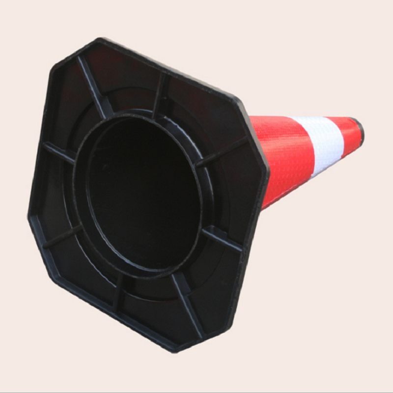 水龙珠(SHUILONGZHU) 橡胶路锥反光锥 高60cm道路施工锥 安全路障锥警示柱圆锥筒交通设施橡胶圆锥 6个/组高清大图