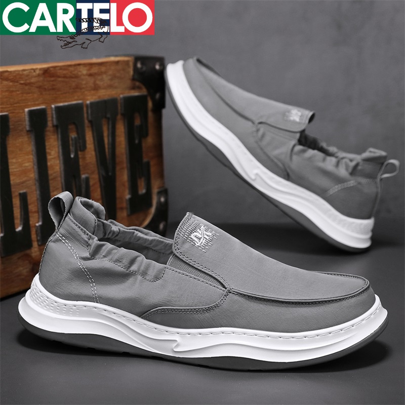 线下专柜同款卡帝乐鳄鱼cartelo新款一脚蹬时尚休闲鞋男士潮流板鞋