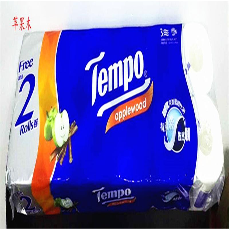 得宝tempo香港进口无香苹果木茉莉花香薰果12卷卷纸整箱现货