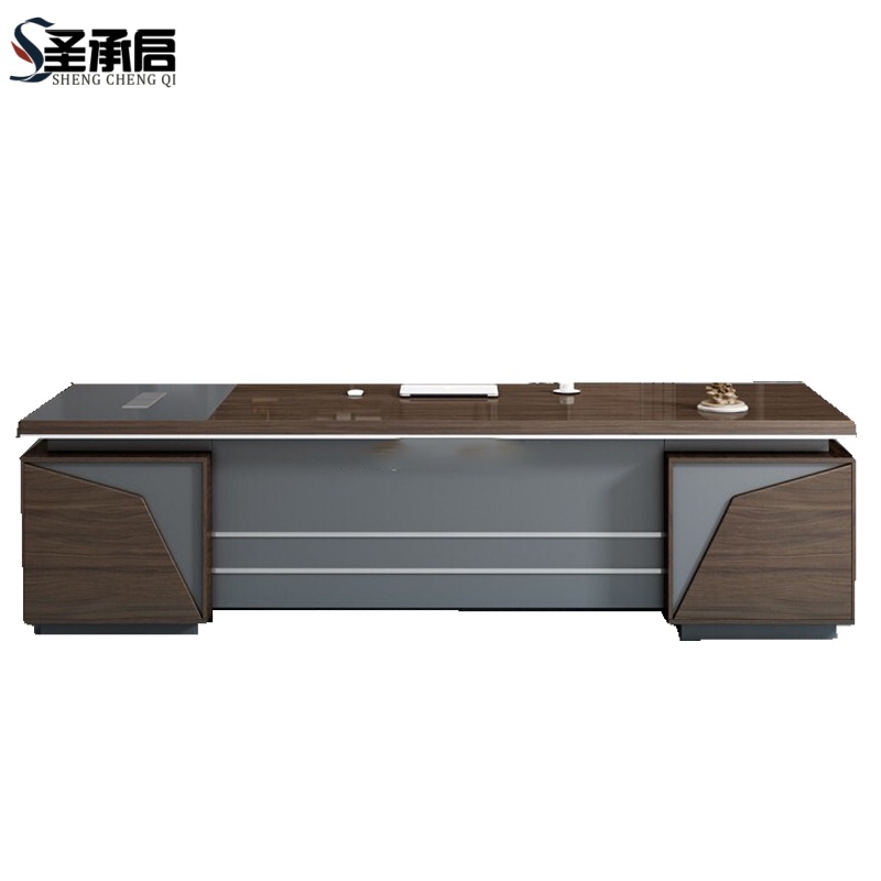 圣承启 电脑桌 2.4米带椅张高清大图