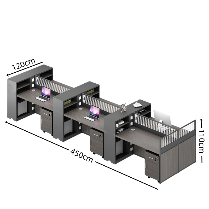 豫龙都 屏风工位六人位张高清大图