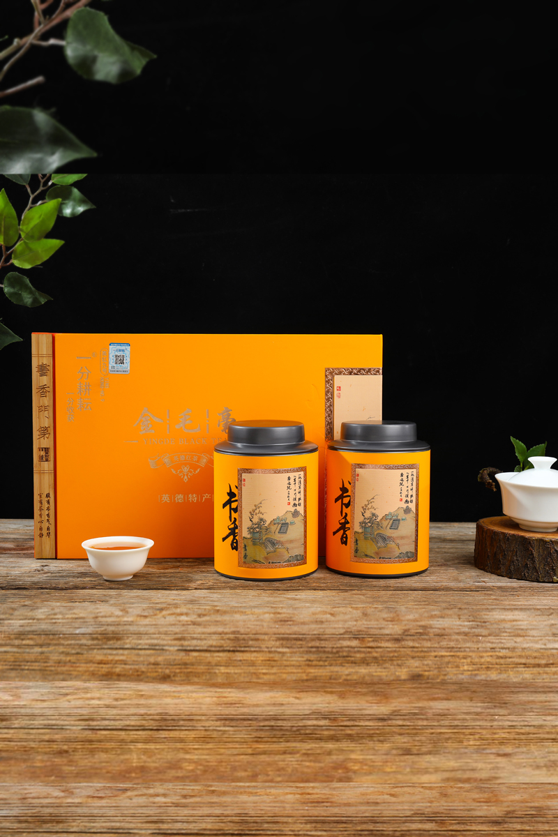 金毛毫特级礼盒装 英红九号1959英德红茶英红9号工夫茶叶250克/盒高清大图