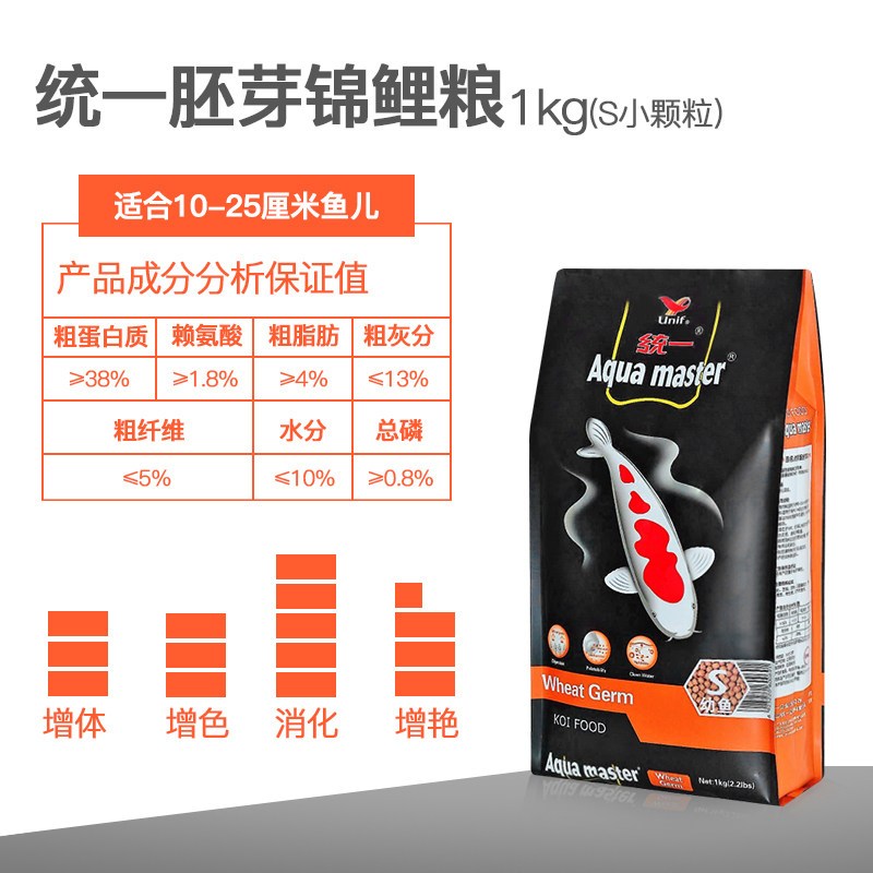锦鲤鱼饲料主食螺旋藻育成胚芽色扬日本锦鲤鱼食上浮金鱼鱼粮