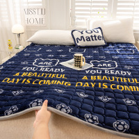 加厚牛奶绒床垫夹棉床护垫防静电加绒垫子法莱绒学生宿舍床褥软垫 180*200cm(防静电可机洗) 潮小熊