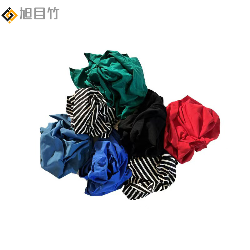 旭目竹 不规则擦机布 杂色 千克高清大图