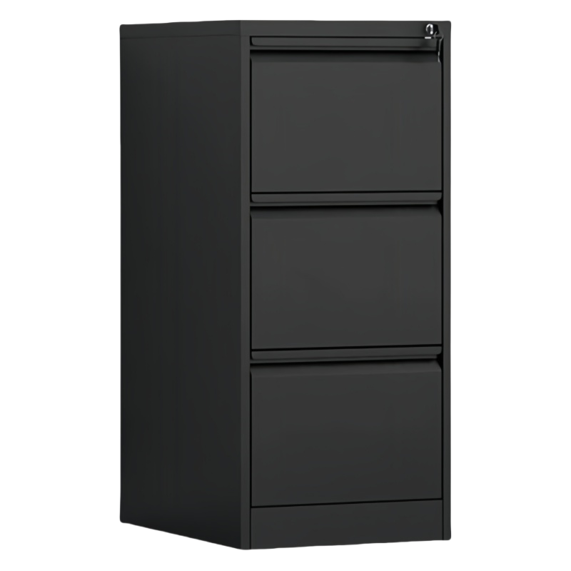 珂洋 A4抽屉柜 三斗(黑色) 台高清大图