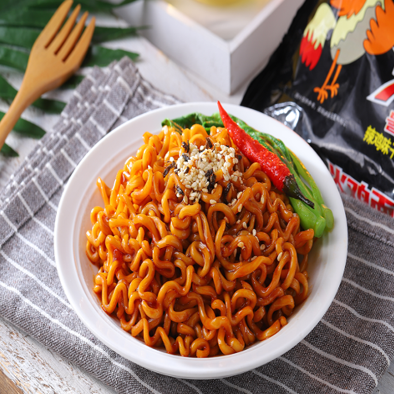 善吾乐网红零食爆辣火鸡面方便面干拌面双倍辣中国韩式鸡肉味微辣超辣