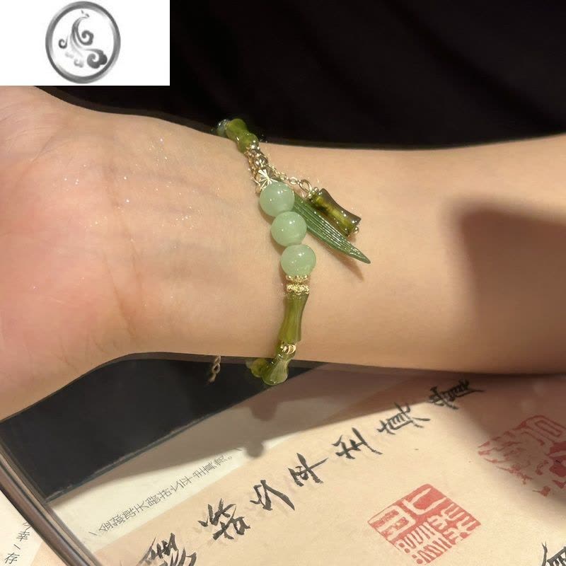 JiMi珍珠新中式竹节串珠手链女生轻奢小众珠子手串2023新款送闺蜜礼物图片