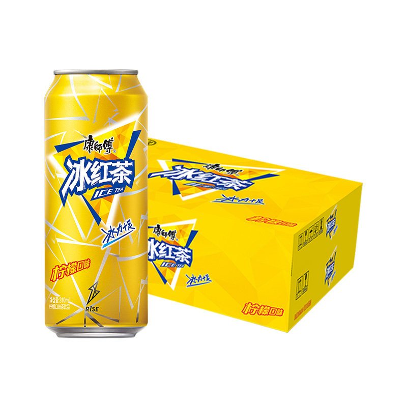 康师傅冰红茶310ml整箱24罐经典柠檬水果口味听装茶饮料