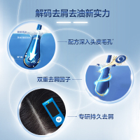 海飞丝洗发水怡神冰凉400ml 持久去屑清爽柔顺滋养