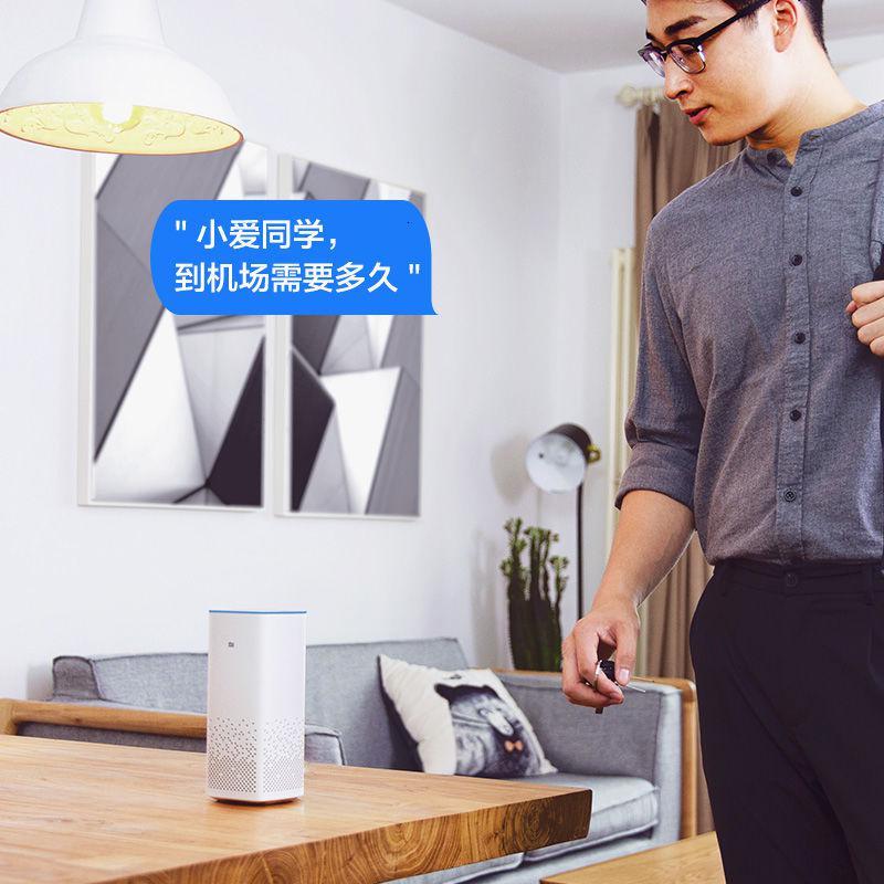 ai音箱 小爱同学智能音箱蓝牙ai智能机器人音响语音家用闹钟 小爱AI音箱(经典款)白色