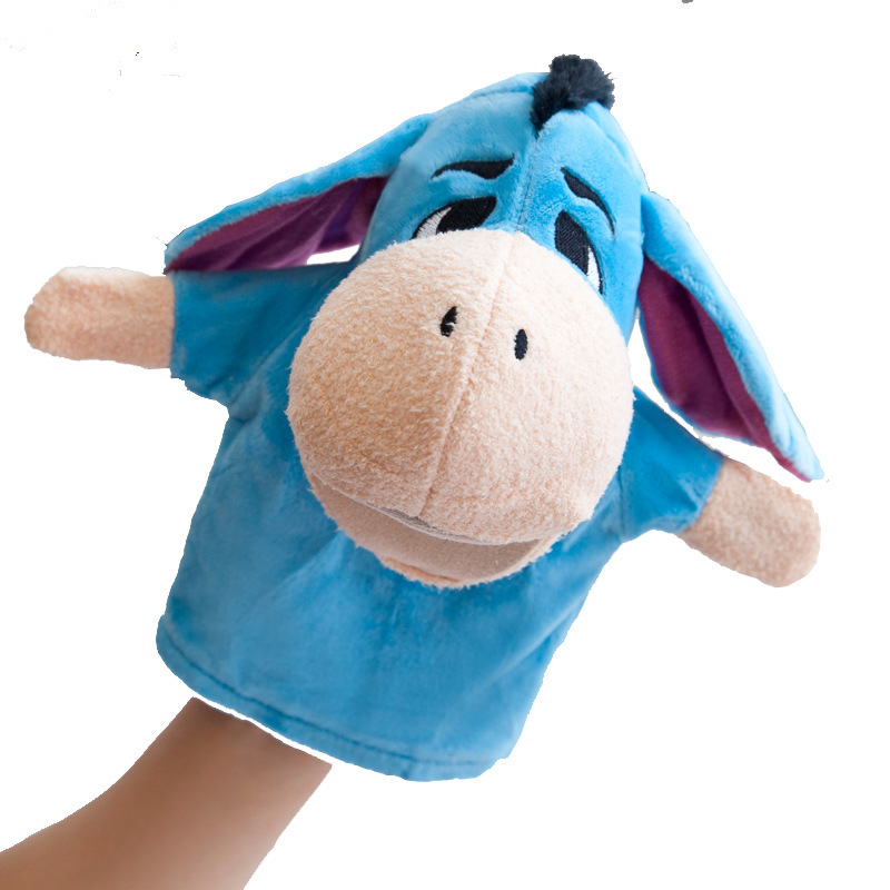 雷锋羊手偶26cm均码手偶玩具动物套手安抚玩偶表演腹语嘴巴能动恐龙狼