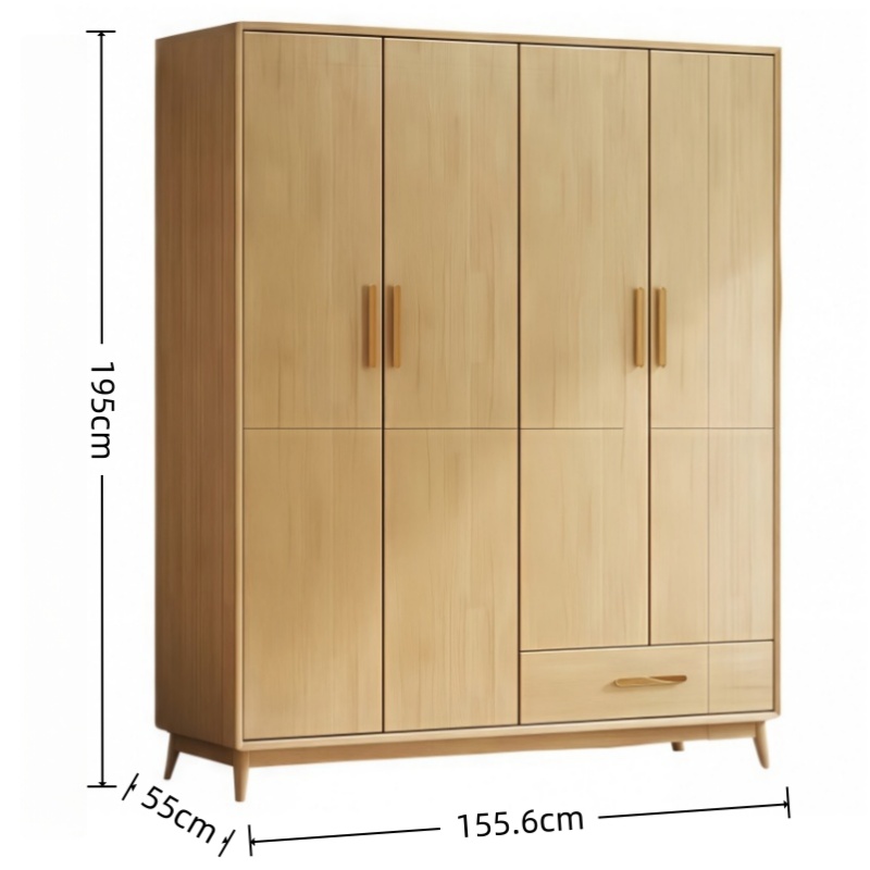 悦兴诚木质衣柜四门一屉台高清大图