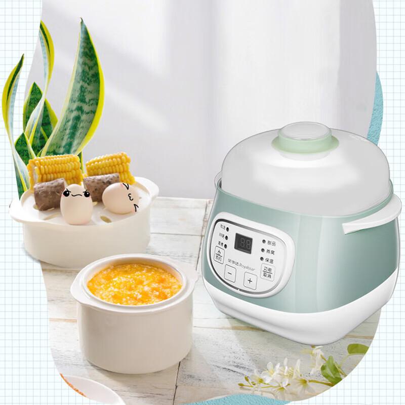 荣事达电炖锅婴儿电炖盅陶瓷隔水炖宝宝煮粥煲汤1L绿色【RDZ-S1006ZL】PJ