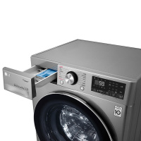 LG FCV90G2T 9公斤AI变频直驱蒸汽洗全自动滚筒洗衣机470mm超薄机身 智能手洗 静音碳晶银