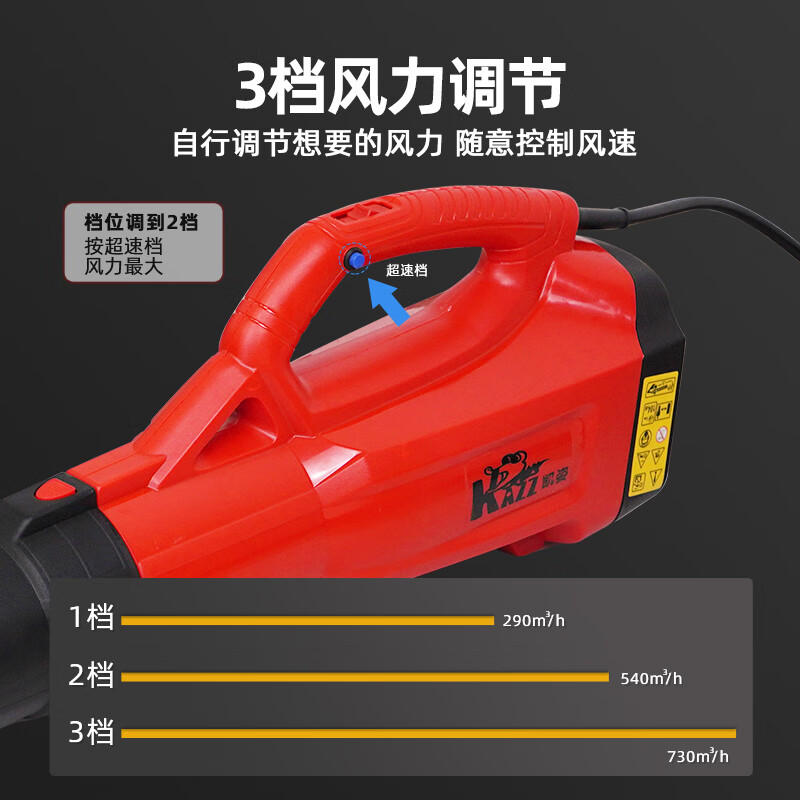 凯姿(KAZZ)KZ950L 40V吹风机 3档风力 10Ah背包电池 单位:台高清大图