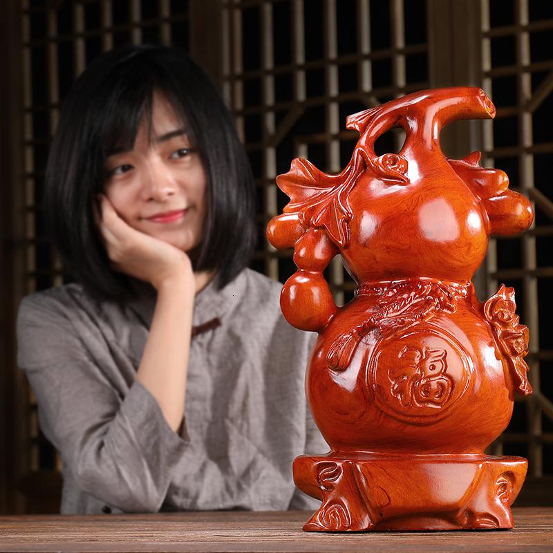 家柏饰(CORATED)葫芦摆件实木刻福禄家居博古架客厅摆放工艺品小号酒柜装饰高清大图