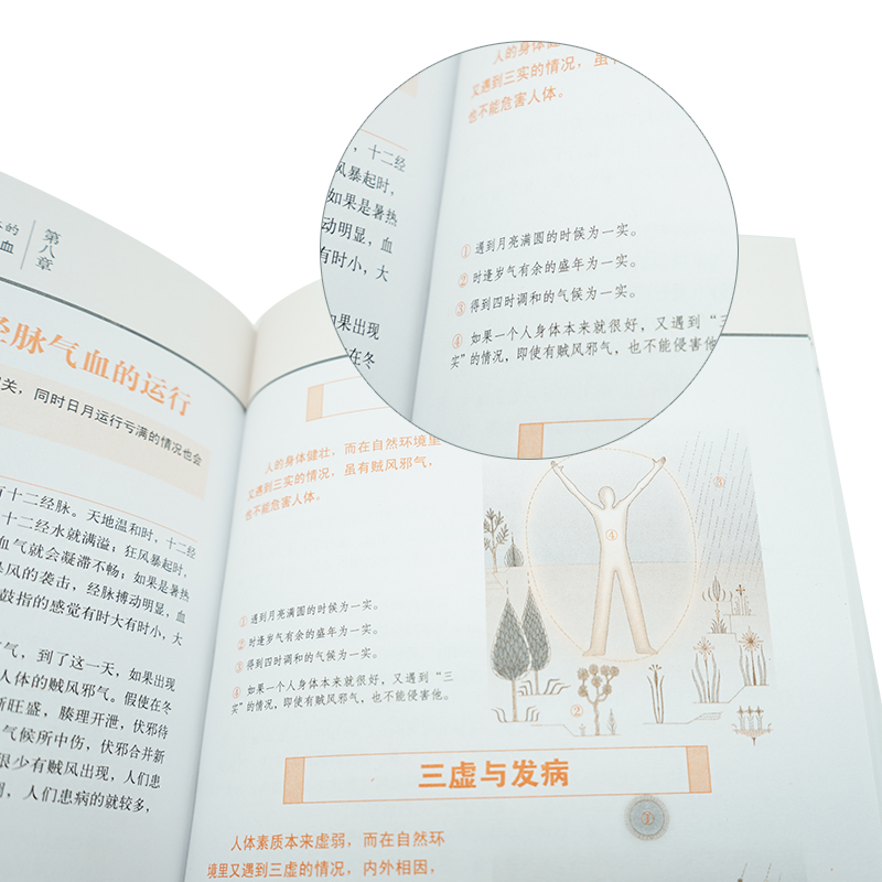 [醉染正版]正版 一次读懂黄帝内经 中医保健养生书籍 中医四大名著神农本草经基础理论皇帝内经养生智慧全书中医药养高清大图