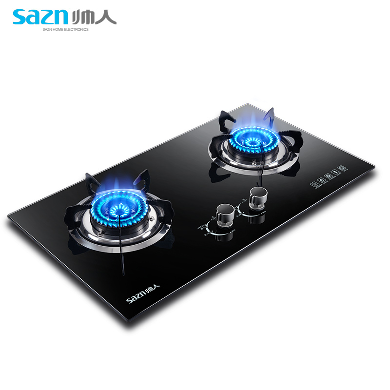 帅人SA-706S燃气灶煤气灶双灶嵌入式灶具台嵌两用钢化玻璃4.5kw猛火炉灶台式灶台炉具双眼灶煤气炉液化气