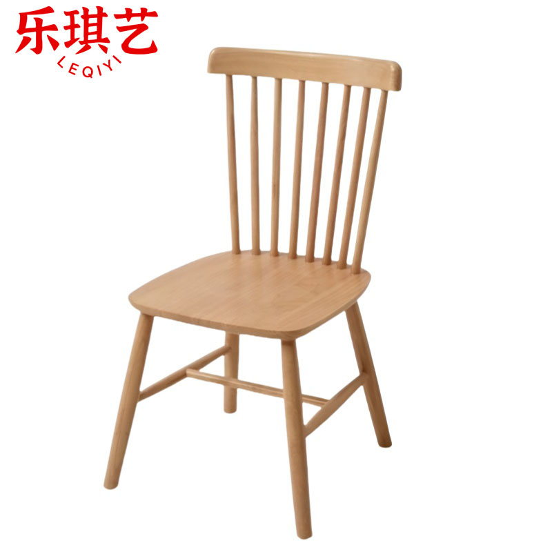 乐琪艺 实木椅 原木色 把高清大图