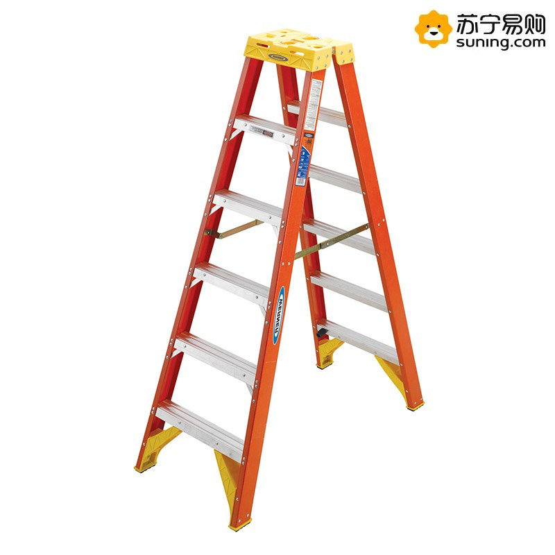 稳耐(WERNER) T6210CN 十步3.05米绝缘梯耐压35V工程梯双侧电工梯人字梯折叠梯升降梯伸缩梯