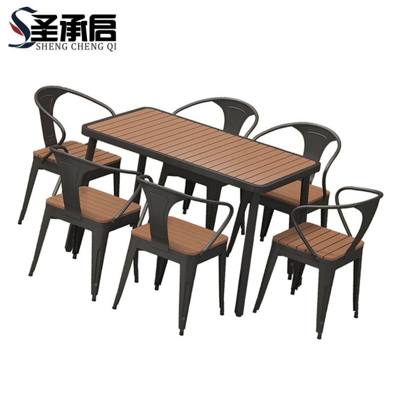 圣承启 桌椅 140cm+六椅 套高清大图