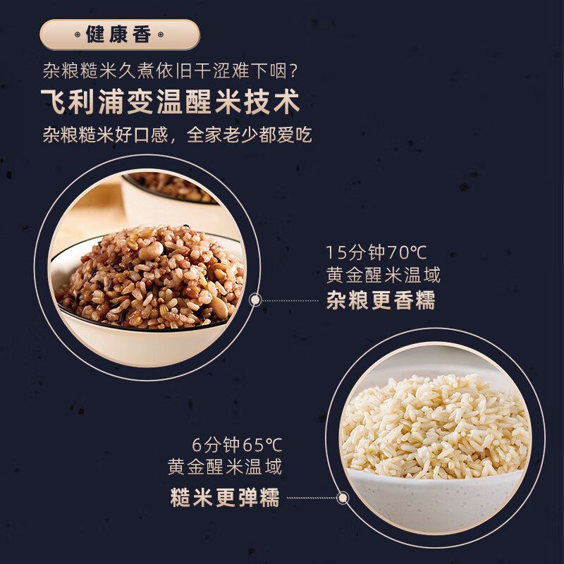 飞利浦(PHILIPS)电饭煲家用4L大容量IH米香煲 多功能一体多用智能电饭锅HD4539/21高清大图