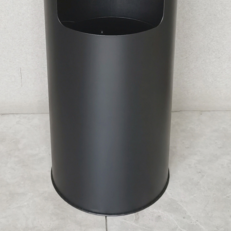 苏兴顺不锈钢圆形大号商用垃圾桶立式烟灰桶电梯口高档户外圆形黑色