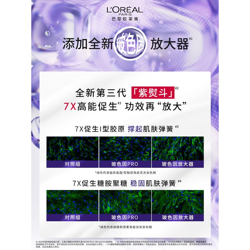 欧莱雅(L’OREAL) 紫熨斗眼霜30ml 全脸淡化细纹保湿护肤品高清大图