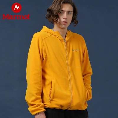 Marmot/土拨鼠 男子 户外运动休闲时尚百搭开衫连帽抓绒衣
