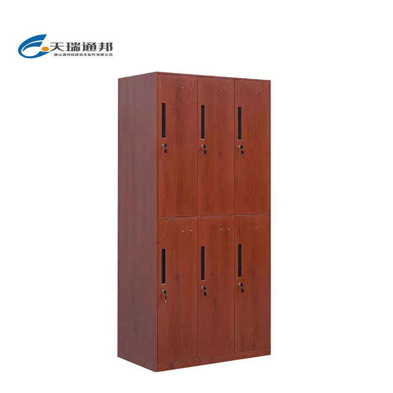 天瑞通邦 钢制套色更衣柜/文件柜 组 六门红木纹900*500*1850mm/组