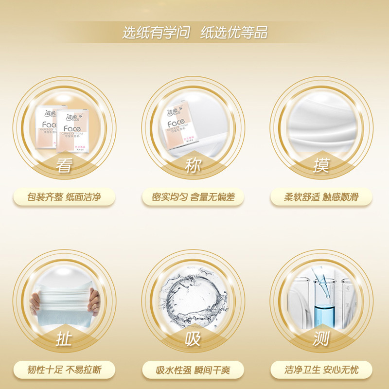 洁柔手帕纸巾无香4层加厚可湿水面巾纸54小包 超迷你便携式餐巾纸东北三省，河北，北京疫情原因不能发货