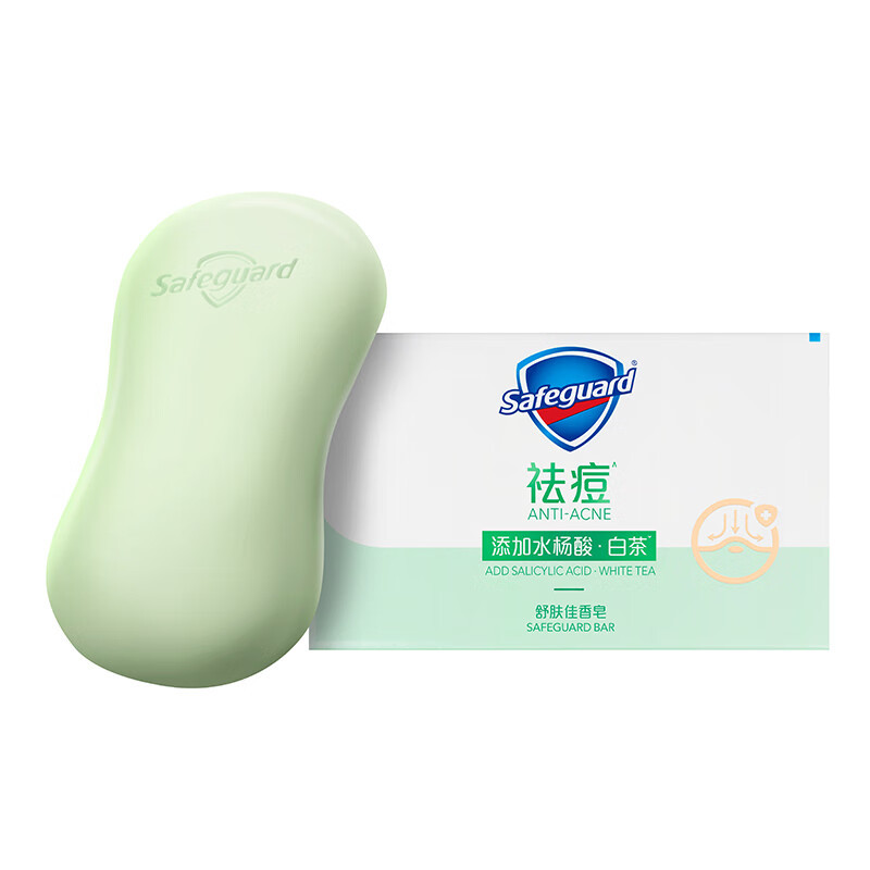 舒肤佳痘肌洁护除螨香皂 白茶108g*3块 洗脸洗澡 沐浴 肥皂 男女士通用
