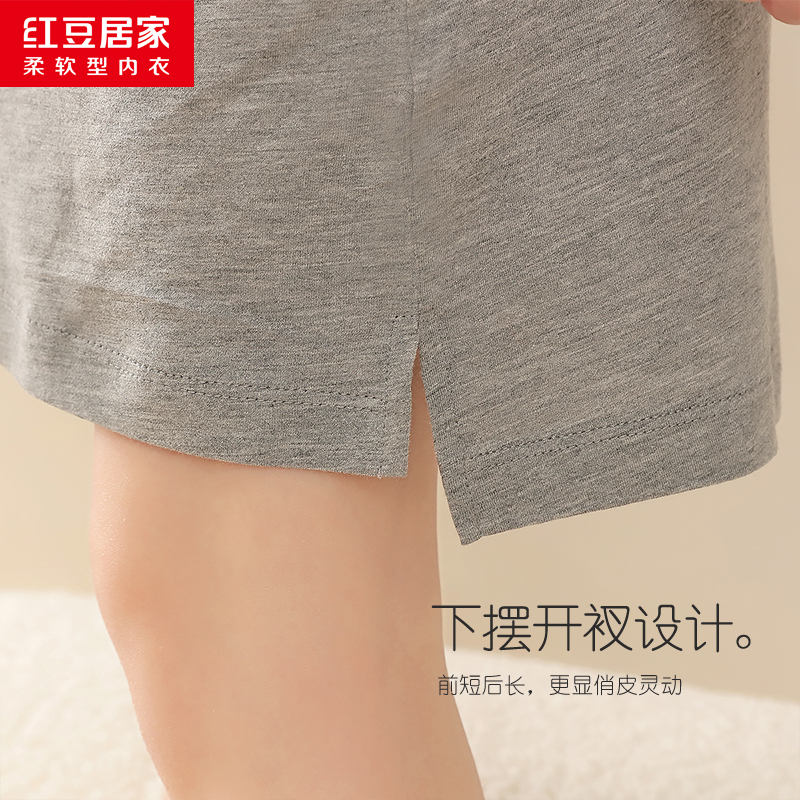 [商场同款]红豆居家夏款女童棉质家居裙小女孩圆领萌趣印花休闲风短袖睡裙