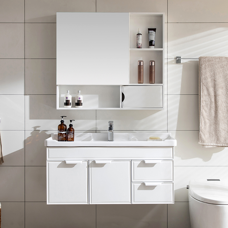 橡木浴室柜组合实木卫生间闪电客吊柜洗脸盆柜洗手洗面盆洗漱台现代