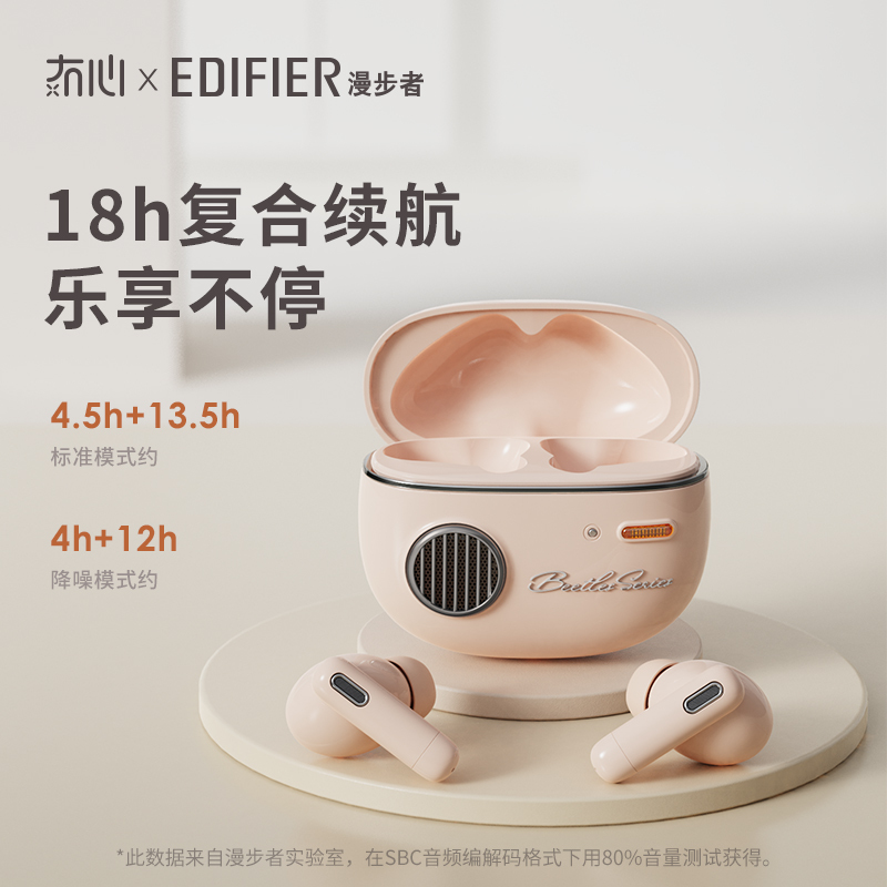 EDIFIER/漫步者Retro Pro冇心联名主动降噪真无线立体声蓝牙耳机入耳式通用 暮蓝色