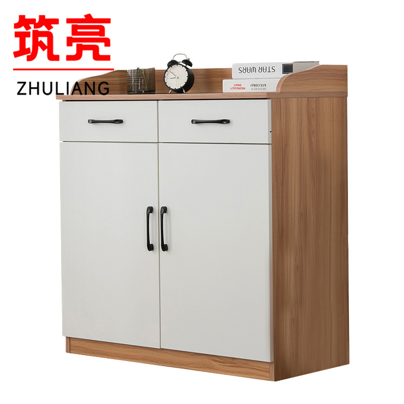 筑亮 餐边柜 80cm黄白 台高清大图