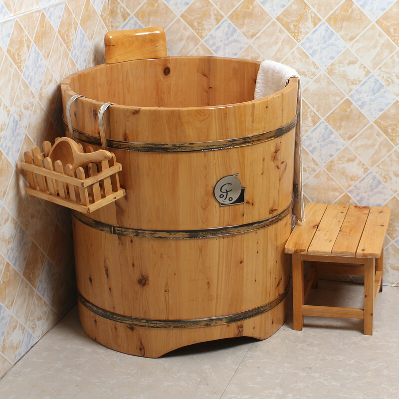 浴桶儿童圆形洗澡桶香柏木沐浴桶洗浴盆木质浴缸波迷娜bomina【价格