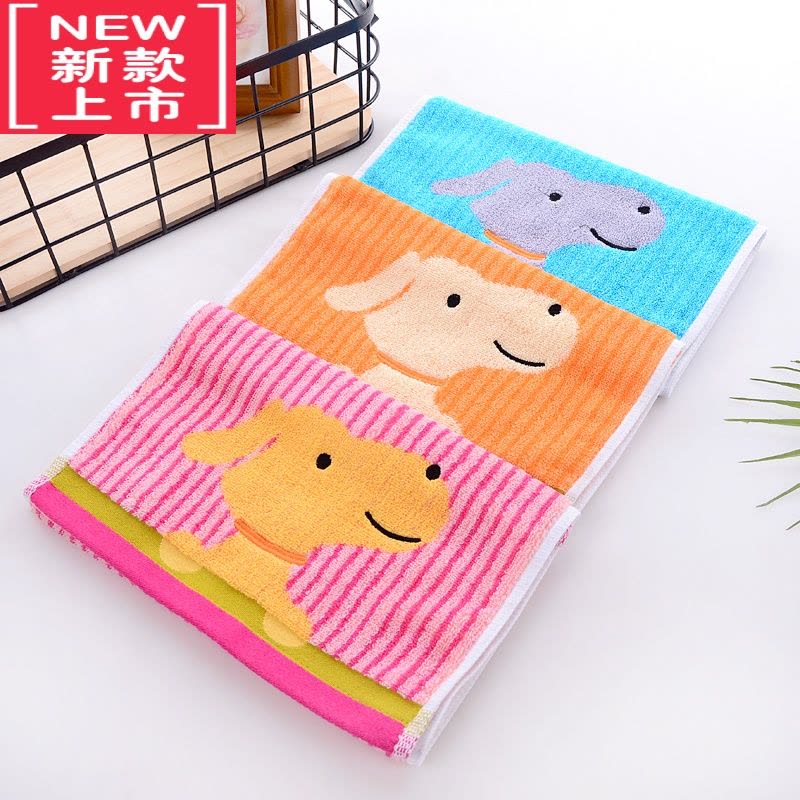 可莉允毛巾儿童洗脸家用柔软吸水幼儿园小孩用长方形小毛巾卡通童巾图片
