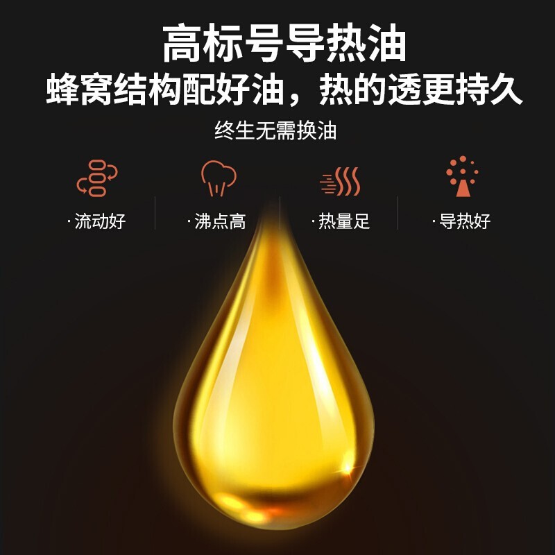 先锋(SINGFUN)取暖器 DYT-SS2 蜂窝快热型片体 13片 2200W功率 全屋立体升温 家用 电热油汀高清大图