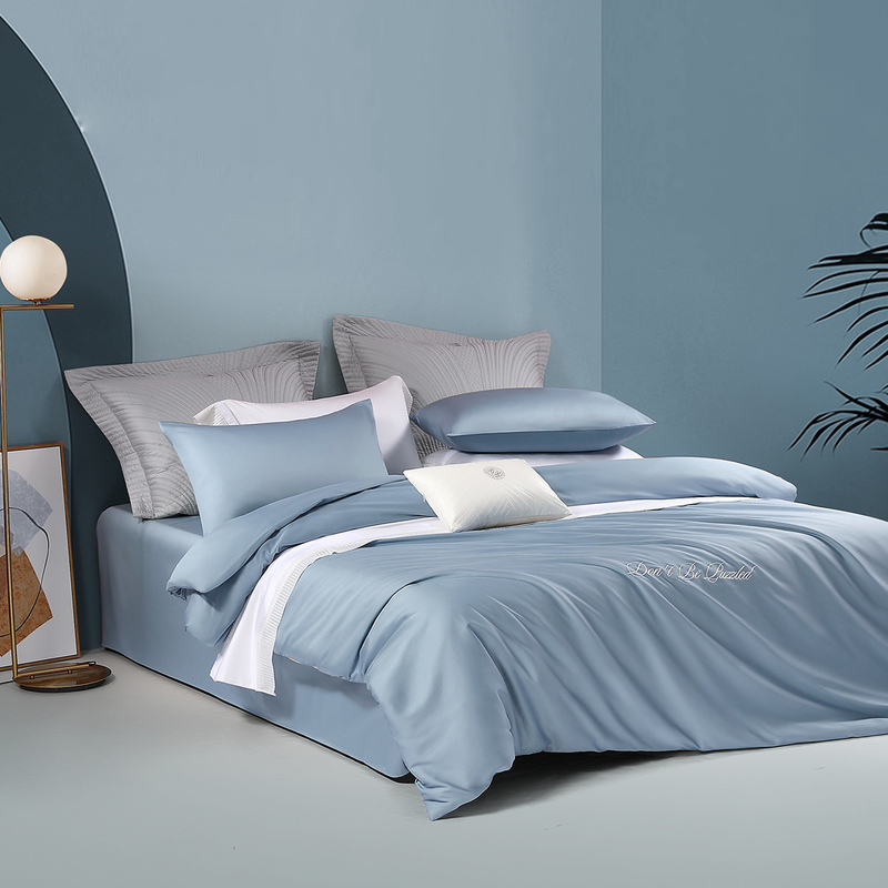 水星家纺60s长绒棉贡缎刺绣四件套全棉床单被套纯棉枕套单双人套件