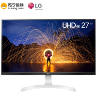 LG 27UD69-W 27英寸UHD4K超高清 IPS硬屏 三面窄边框 FreeSync 低闪屏滤蓝光显示器 DP HDMI接口