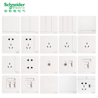 施耐德电气（Schneider Electric） 绎尚镜瓷白 开关插座面板 86型面板家用墙壁式