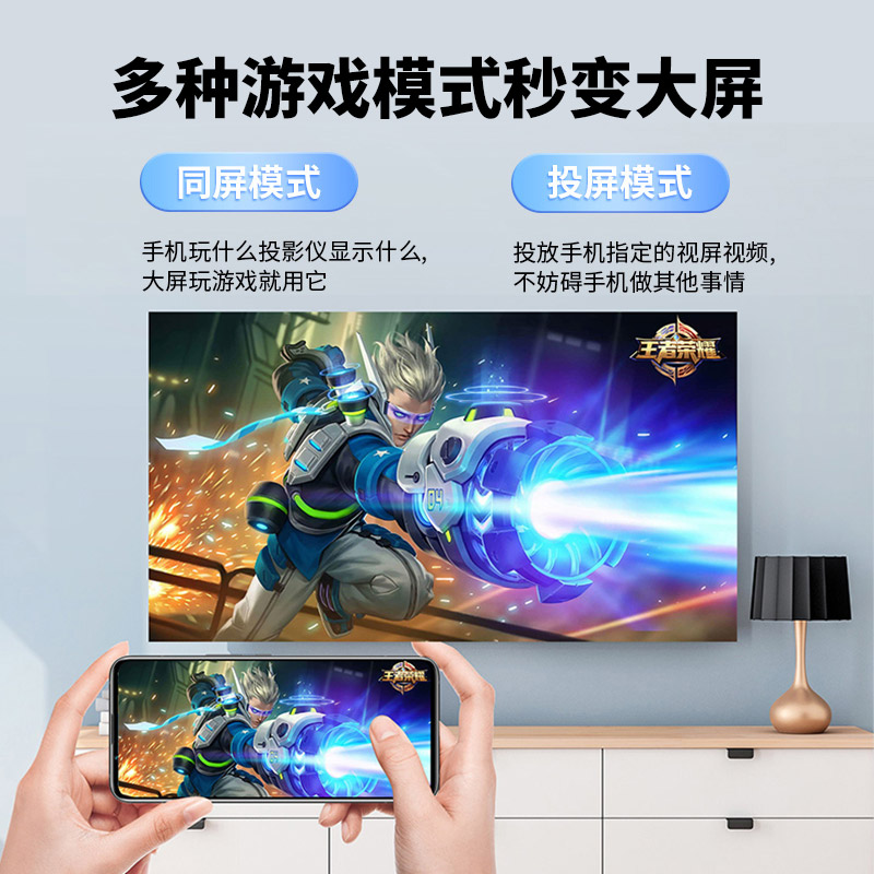 [全自动对焦]轰天炮投影仪家用4K超高清1080P微型小型投影仪手机迷你便携儿童智能投影机家庭影院卧室投墙上高清大图