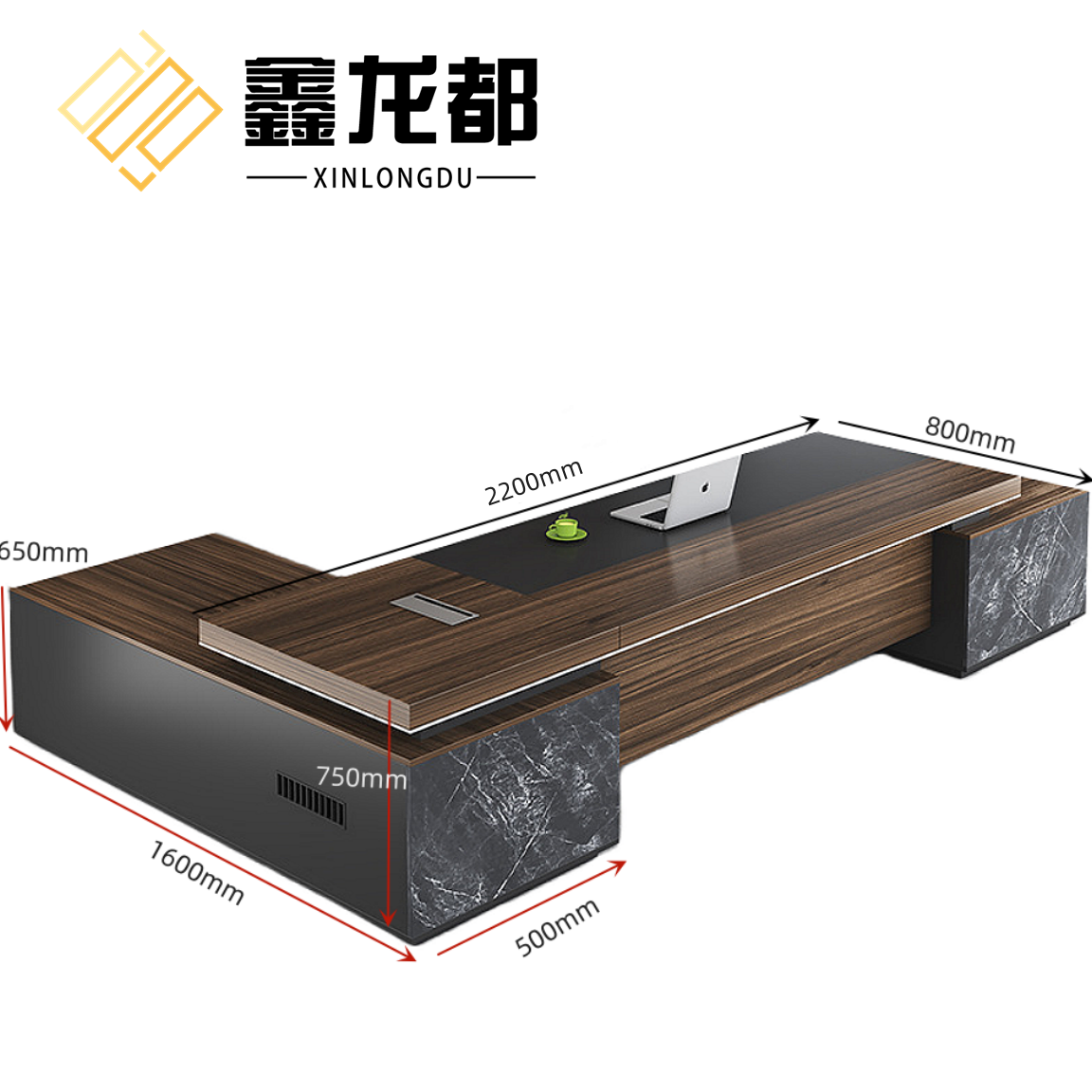 鑫龙都 办公桌2.4米 张高清大图