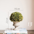 暮雪仿真树球盆景桌面装饰摆件绿植球办公室餐桌咖啡馆 13_518