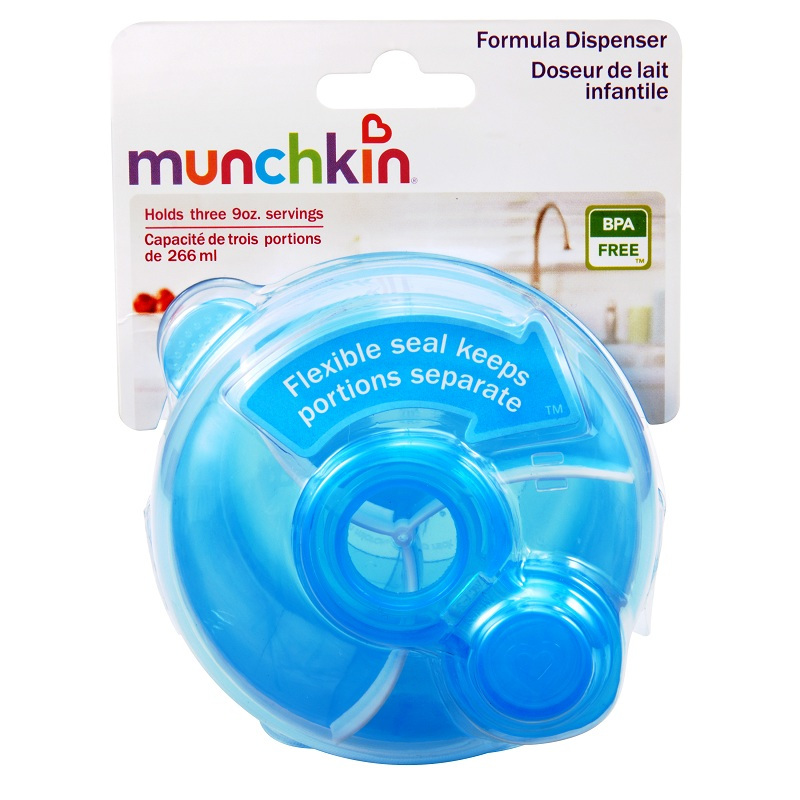 满趣健munchkin)满趣健三格奶粉盒便携式奶粉罐外出奶粉储存盒266ml