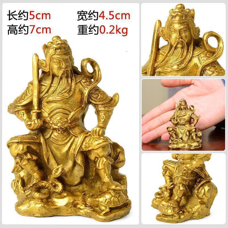 家柏饰(CORATED)真武大帝神像 玄天上帝摆件铜 玄武祖师祖师爷小号高清大图