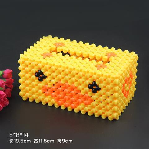手工串珠纸巾盒成品 diy创意车用抽纸盒收纳盒家用装饰盒抽纸|大黄鸭